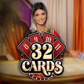 32 Cards online game logo by Ezugi on cowboyspincasino.pt