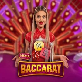 Official Live Casino logo: Mega Baccarat by Pragmatic Play at Cowboy Spin Casino