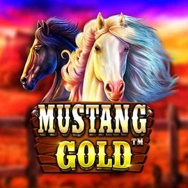 Mustang Gold online game logo by Pragmatic Play on cowboyspincasino.pt