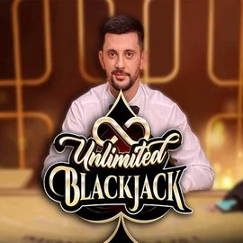 Unlimited Blackjack slot logo by Ezugi at Cowboy Spin Casino